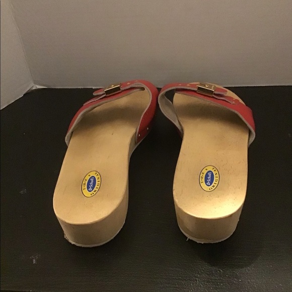 Dr Scholls Vintage Wood Leather Sandals - Picture 11 of 11